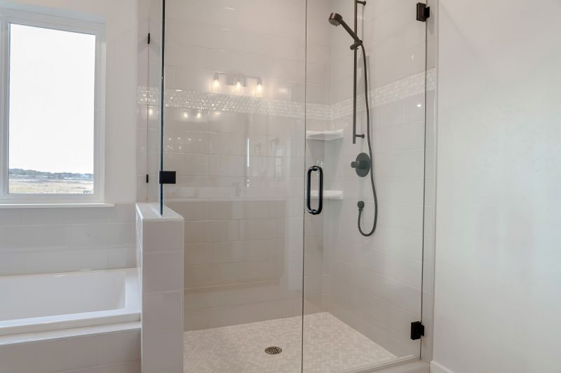 Glass Panel and Door in Shower Area